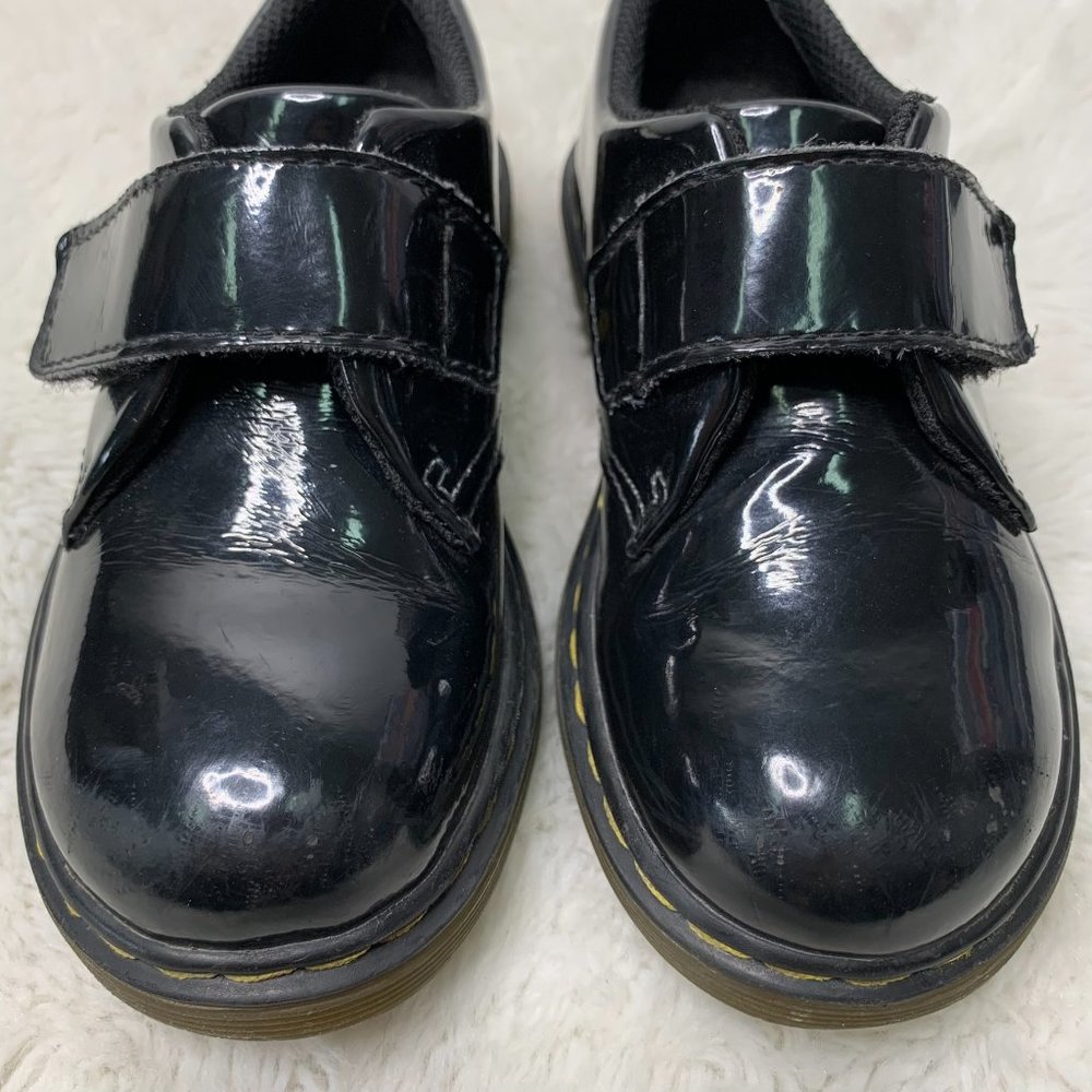 Dr Martens KAMRON T Kid's Black Patent Leather Shoes Size US 9/ EURO 26 - Picture 2 of 16